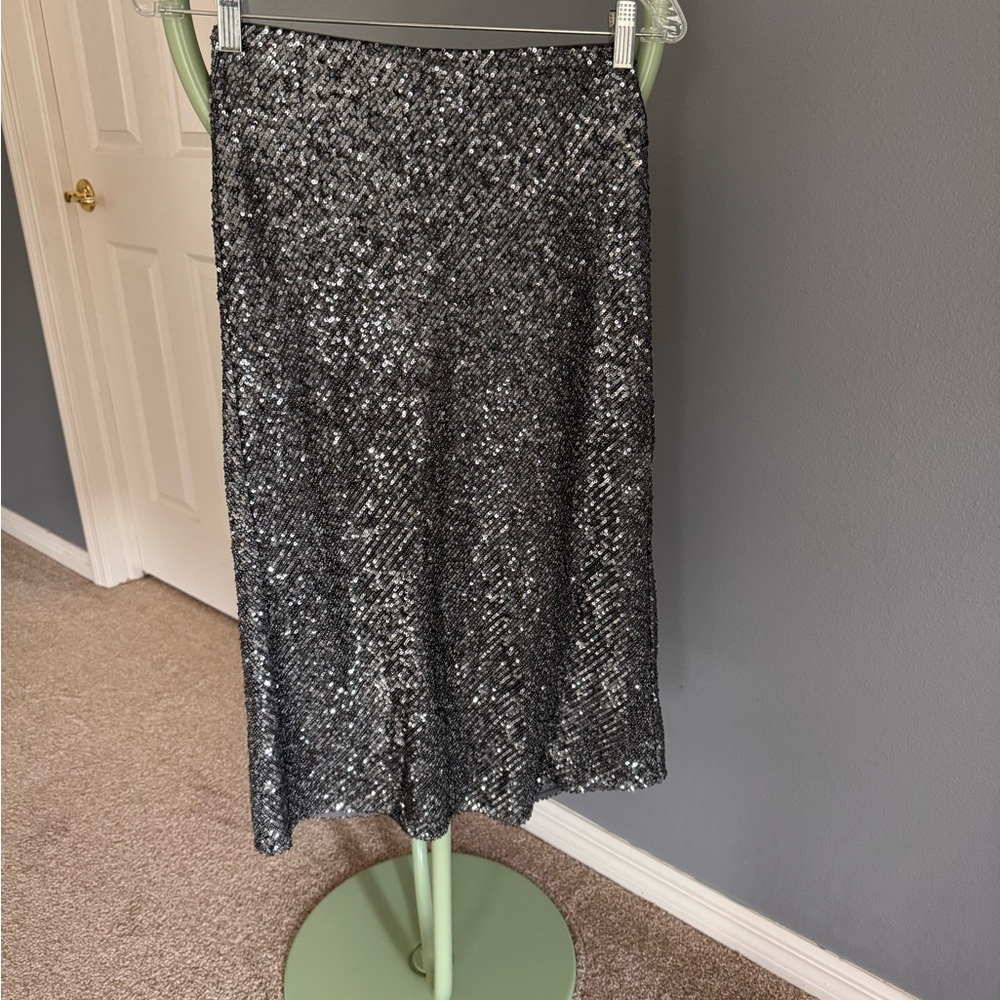 Brand new Ann Taylor Elegant Silver Sequin Skirt